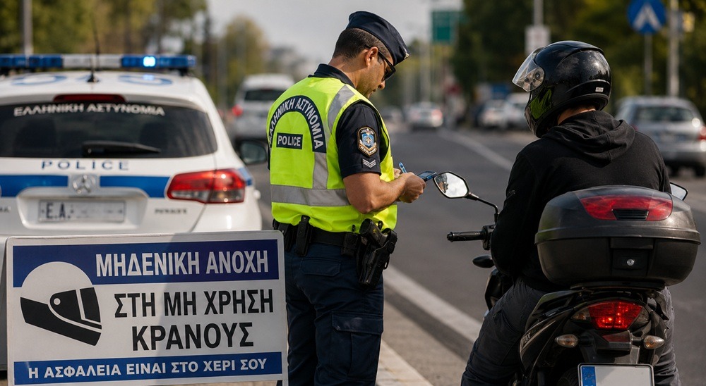 Έλεγχοι για κράνος: Περισσότερες από 2.000 παραβάσεις – Στο στόχαστρο δίκυκλα και πατίνια